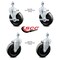 Service Caster 5 Inch Hard Rubber Wheel Swivel 12mm Threaded Stem Caster Brakes SCC, 2PK SCC-TS20S514-HRS-M1215-2-TLB-2 - alternate 5
